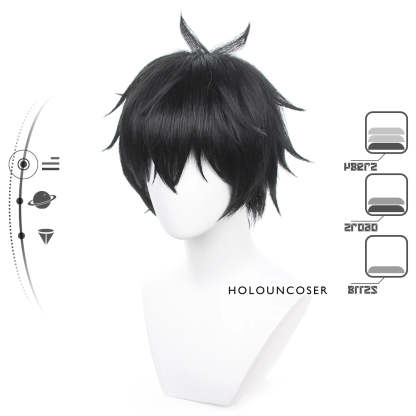 Honkai Star Rail Dan Heng Cosplay Wig - Short Rose Net Heat Resistant Synthetic Fiber-Astricos