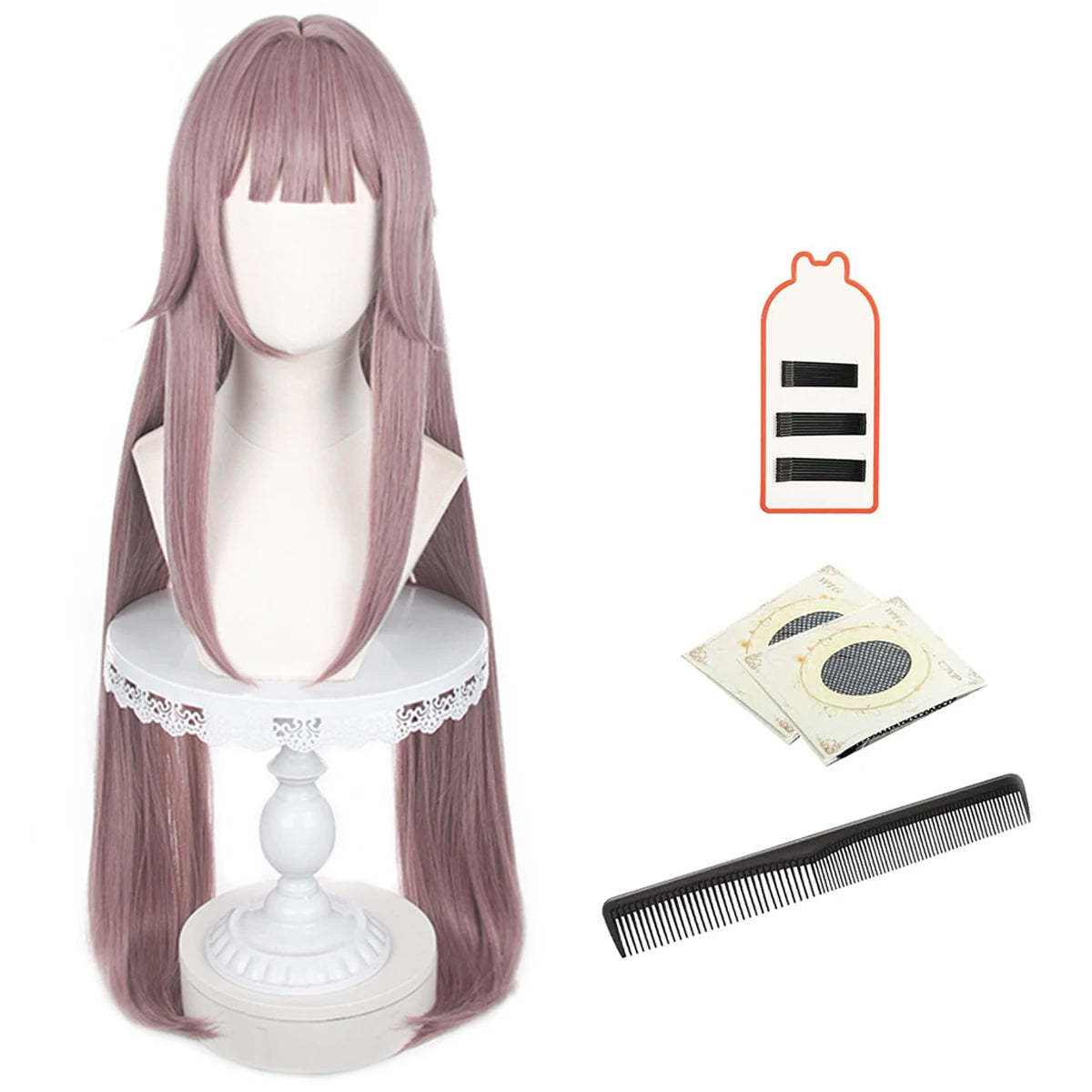 Honkai Star Rail Herta Cosplay Wig - Rose Net Heat Resistant Synthetic Fiber with Adjustable Comb Hairpin-Astricos