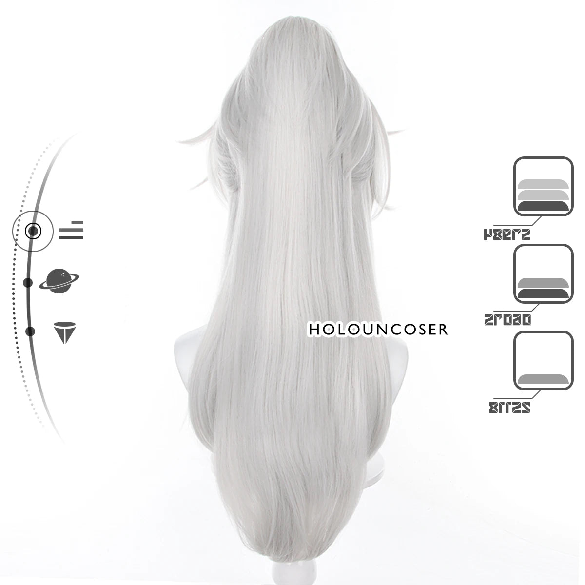 Honkai Star Rail Jing Yuan Cosplay Wig - Rose Net Heat Resistant Synthetic Fiber-Astricos