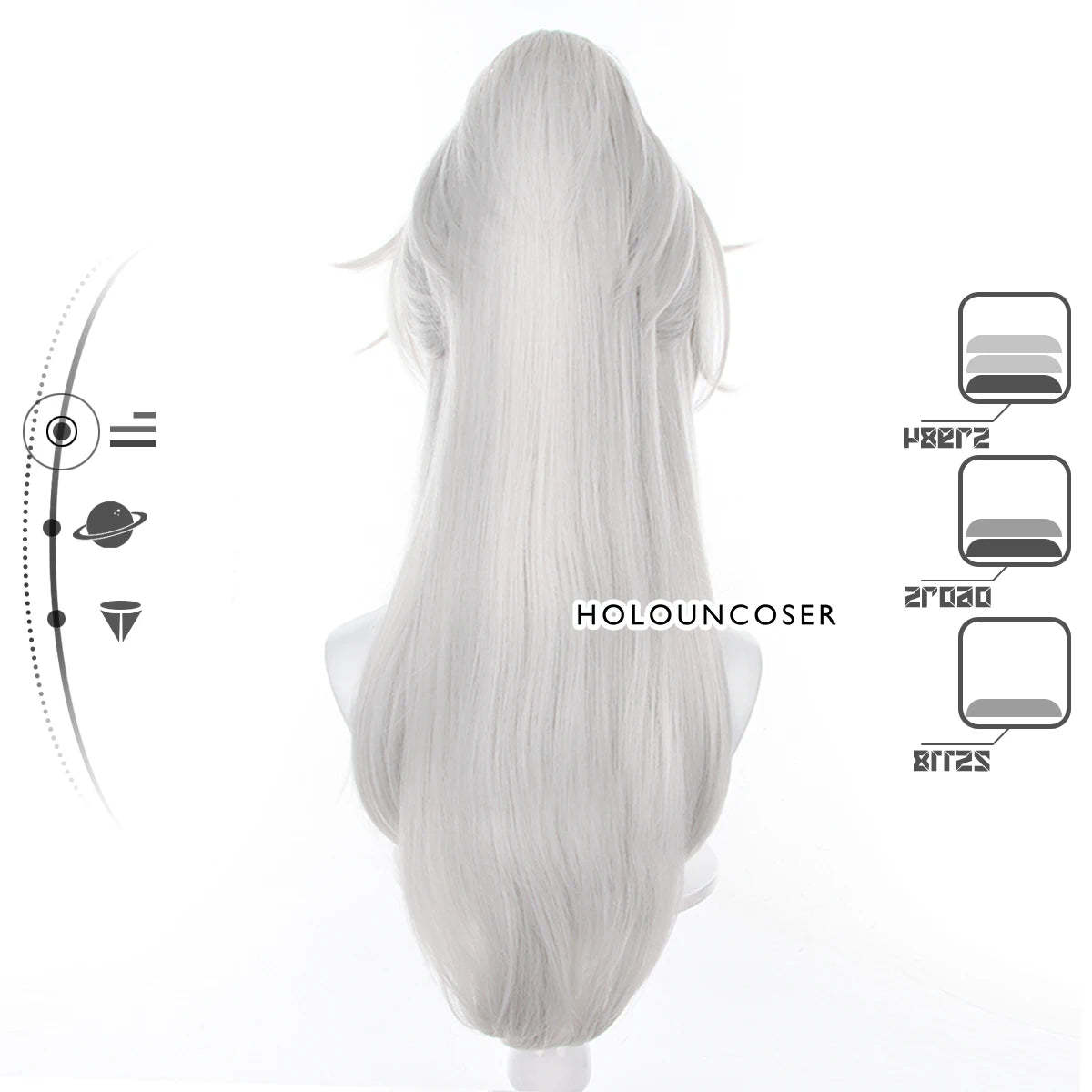 Honkai Star Rail Jing Yuan Cosplay Wig - Rose Net Heat Resistant Synthetic Fiber-Astricos