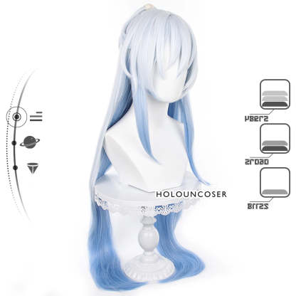 Honkai Star Rail Jingliu Cosplay Wig - Rose Net Heat Resistant Synthetic Fiber with Comb Hairpin-Astricos