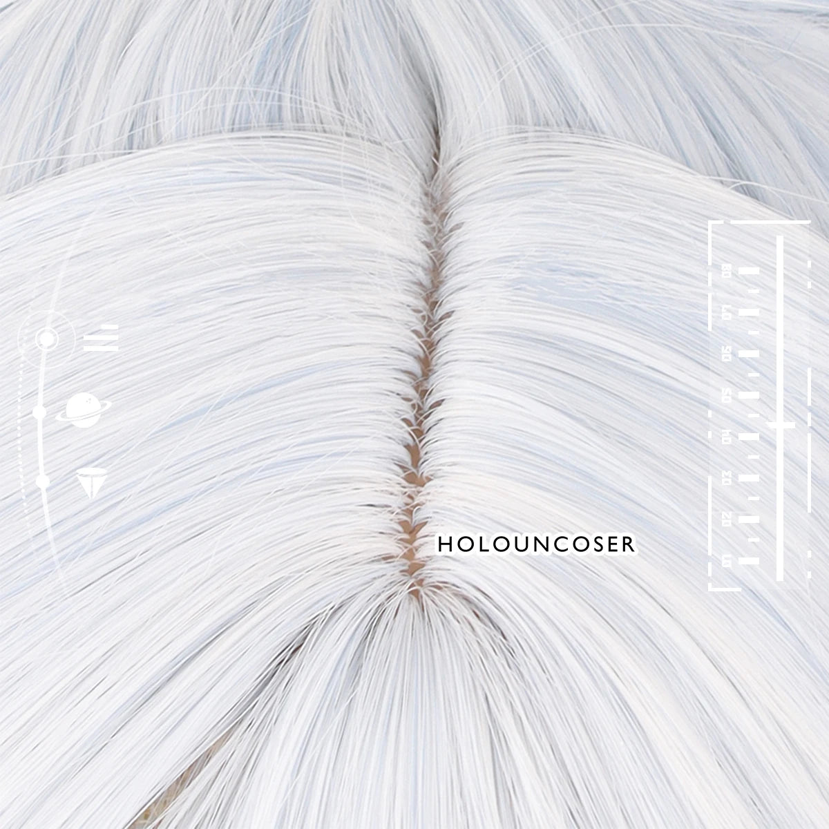 Honkai Star Rail Jingliu Cosplay Wig - Rose Net Heat Resistant Synthetic Fiber with Comb Hairpin-Astricos