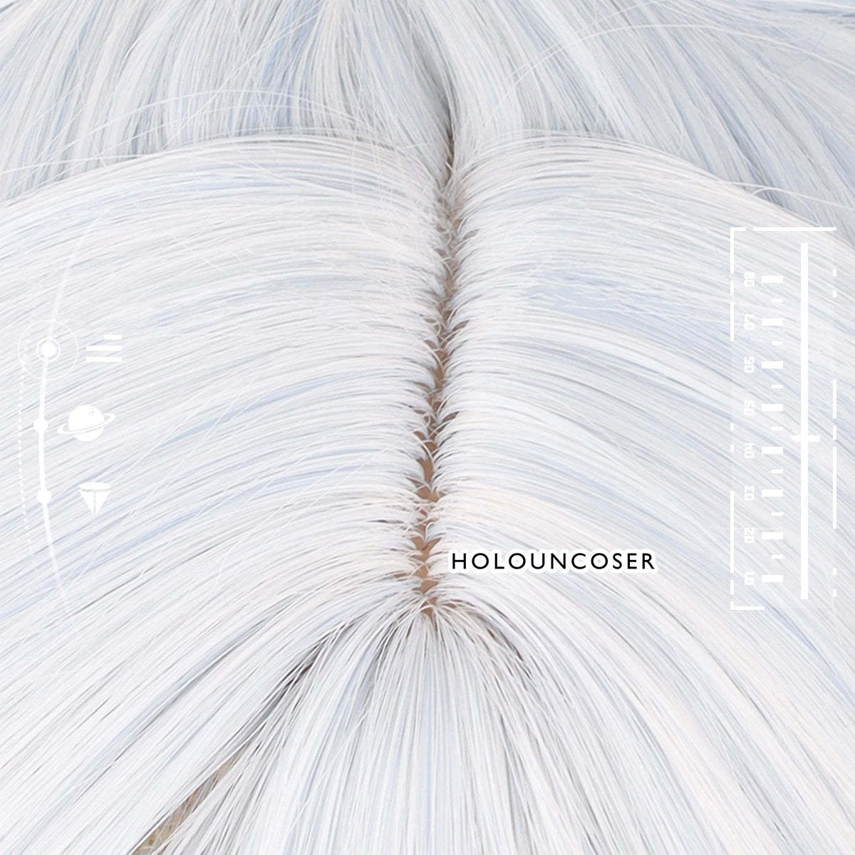 Honkai Star Rail Jingliu Cosplay Wig - Rose Net Heat Resistant Synthetic Fiber with Comb Hairpin-Astricos