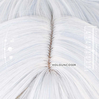 Honkai Star Rail Jingliu Cosplay Wig - Rose Net Heat Resistant Synthetic Fiber with Comb Hairpin-Astricos