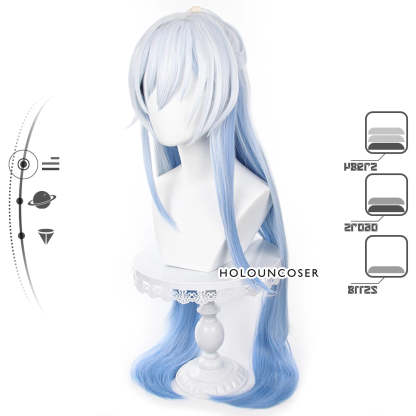 Honkai Star Rail Jingliu Cosplay Wig - Rose Net Heat Resistant Synthetic Fiber with Comb Hairpin-Astricos