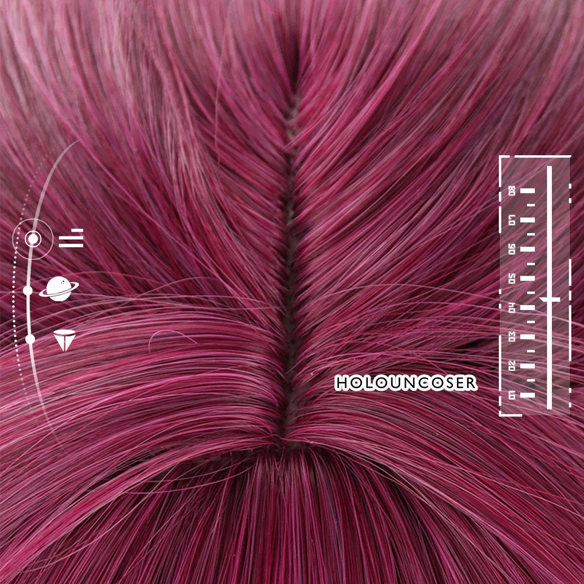 Honkai Star Rail Kafka Cosplay Wig - Rose Net, Heat Resistant Synthetic Fiber, Adjustable Size-Astricos