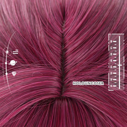 Honkai Star Rail Kafka Cosplay Wig - Rose Net, Heat Resistant Synthetic Fiber, Adjustable Size-Astricos