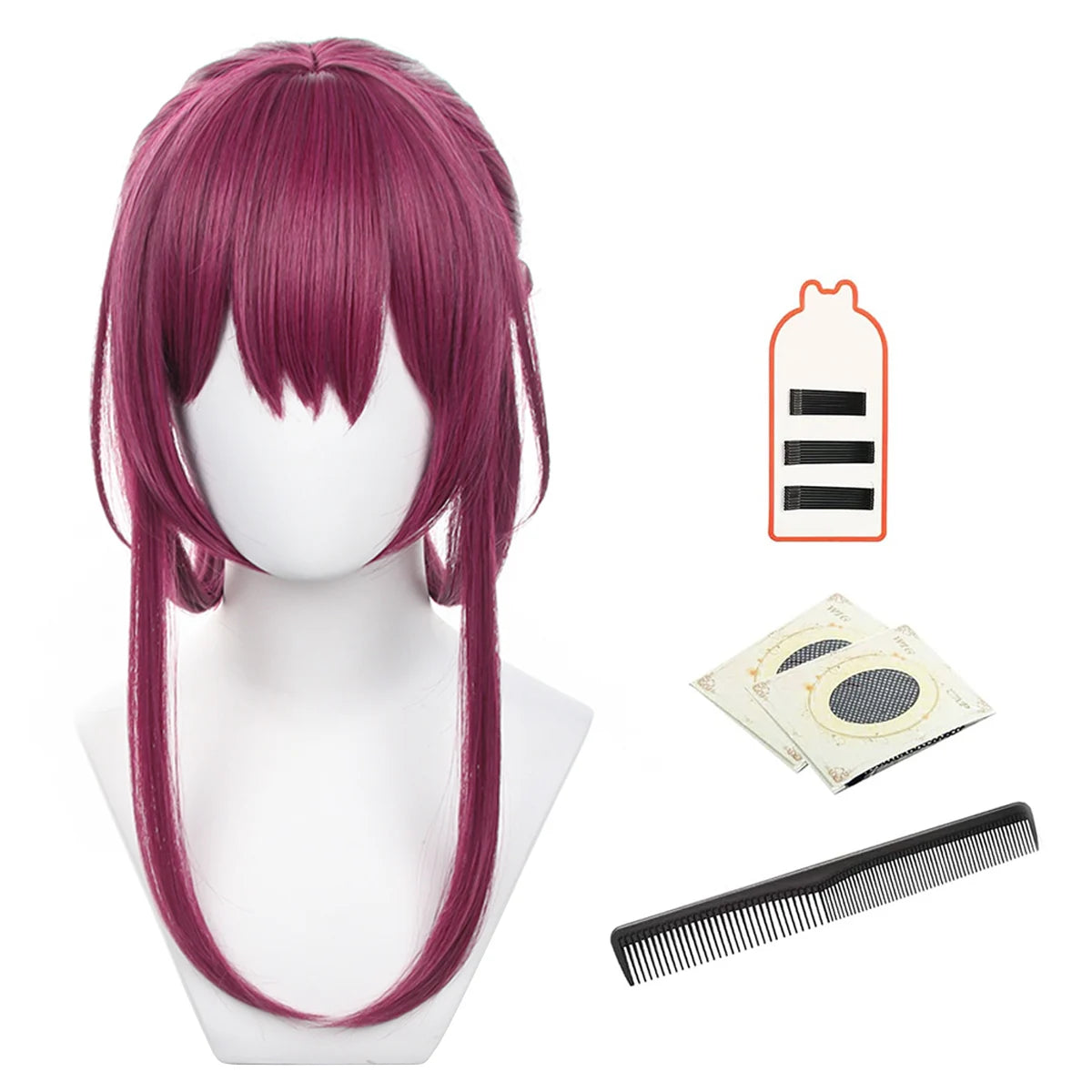 Honkai Star Rail Kafka Cosplay Wig - Rose Net, Heat Resistant Synthetic Fiber, Adjustable Size-Astricos