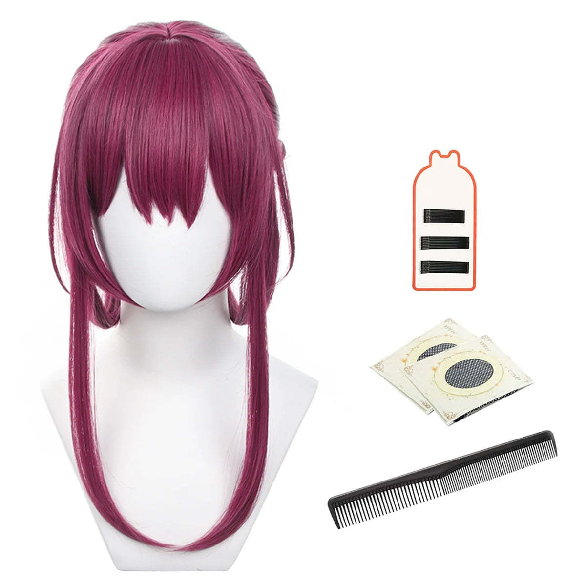 Honkai Star Rail Kafka Cosplay Wig - Rose Net, Heat Resistant Synthetic Fiber, Adjustable Size-Astricos