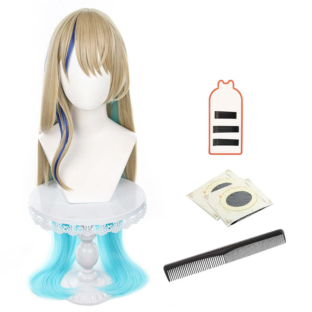 Honkai Star Rail Serval Cosplay Wig - Rose Net Heat Resistant Synthetic Fiber-Astricos