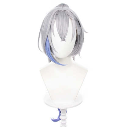 Honkai Star Rail Silver Wolf Cosplay Wig - Heat Resistant Synthetic Fiber, Adjustable Size-Astricos