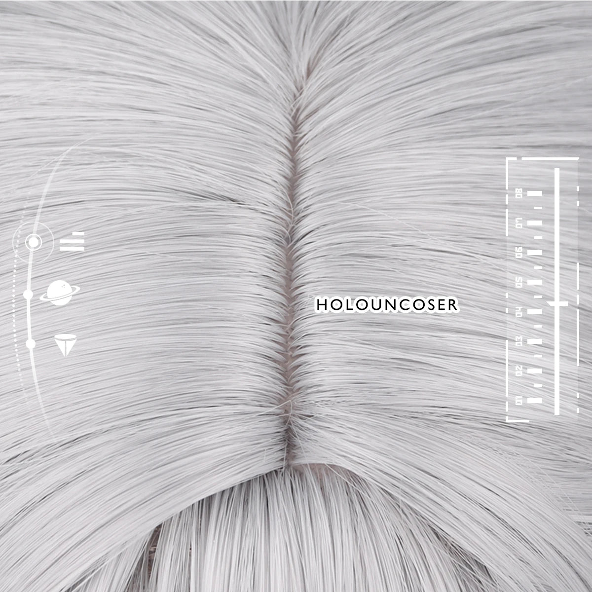 Honkai Star Rail Silver Wolf Cosplay Wig - Heat Resistant Synthetic Fiber, Adjustable Size-Astricos
