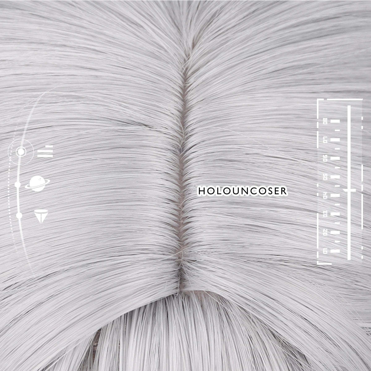 Honkai Star Rail Silver Wolf Cosplay Wig - Heat Resistant Synthetic Fiber, Adjustable Size-Astricos