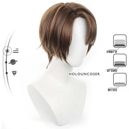 Honkai Star Rail Welt Yang Cosplay Wig - Rose Net, Heat Resistant Synthetic Fiber, Adjustable Size-Astricos