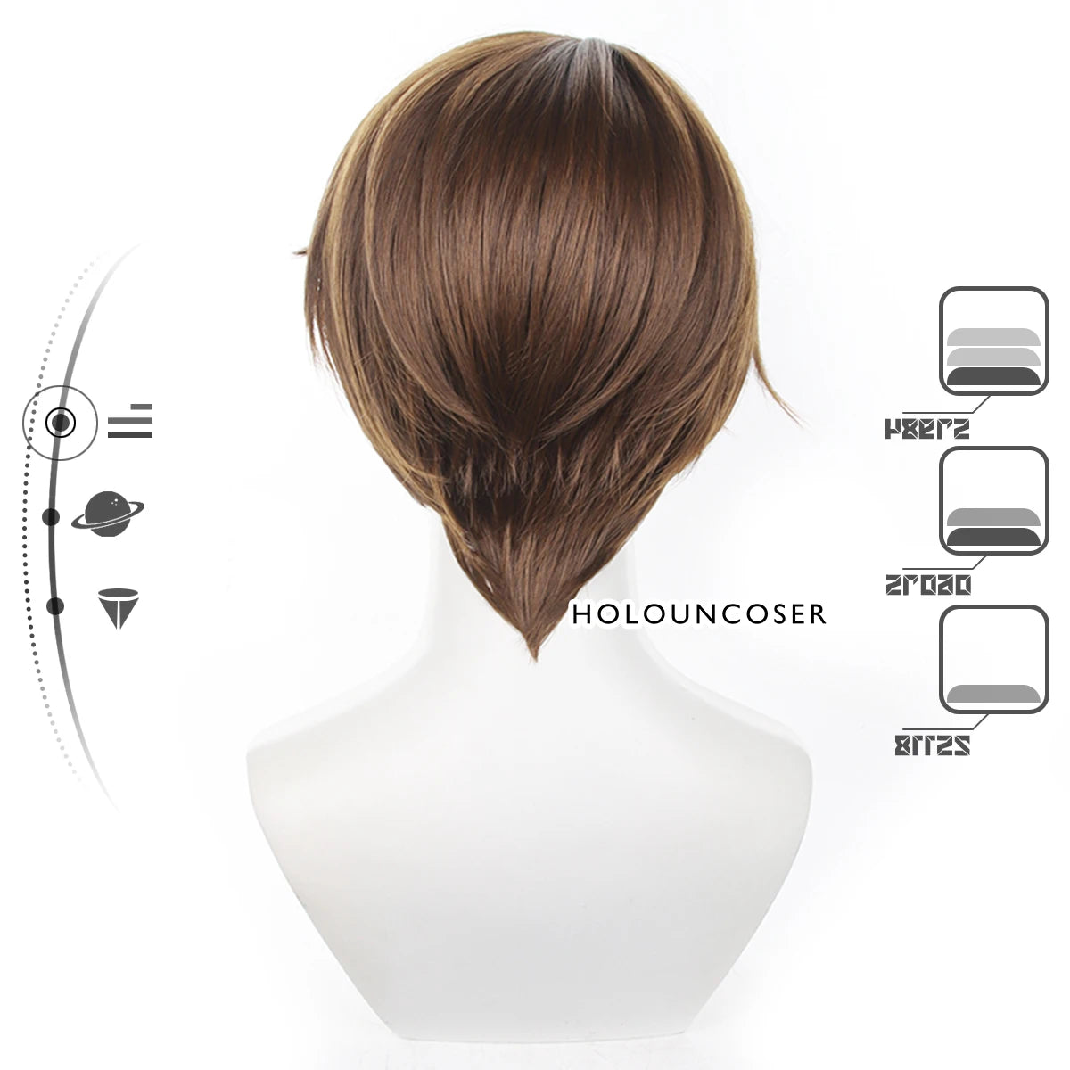 Honkai Star Rail Welt Yang Cosplay Wig - Rose Net, Heat Resistant Synthetic Fiber, Adjustable Size-Astricos