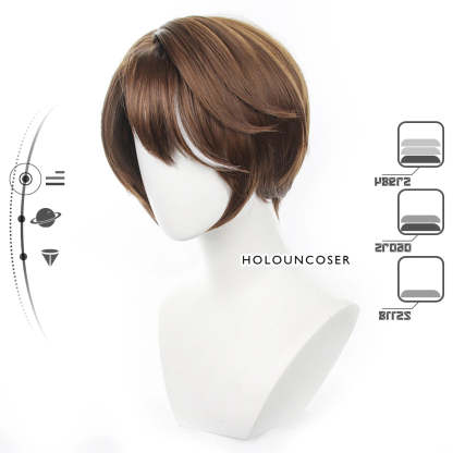 Honkai Star Rail Welt Yang Cosplay Wig - Rose Net, Heat Resistant Synthetic Fiber, Adjustable Size-Astricos