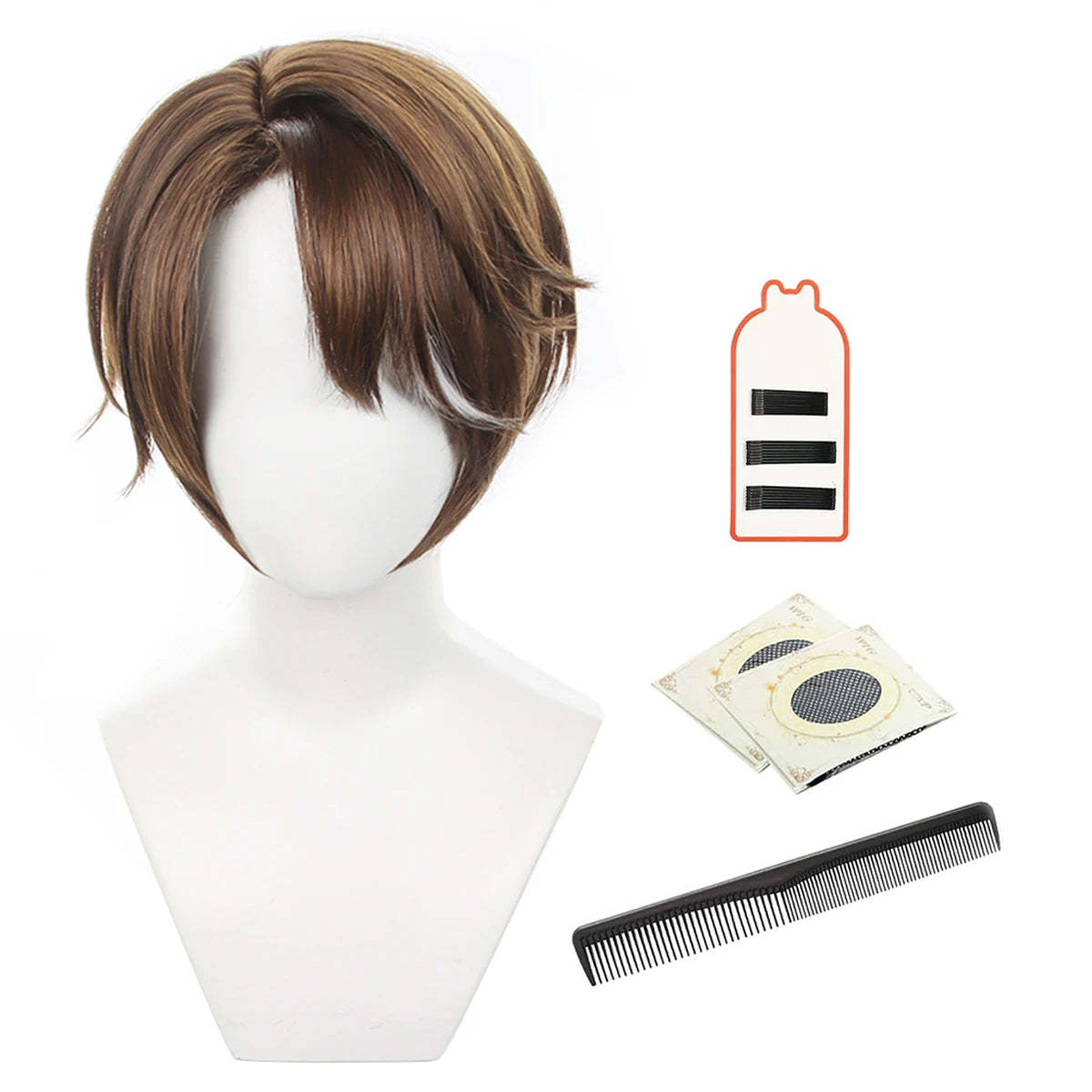 Honkai Star Rail Welt Yang Cosplay Wig - Rose Net, Heat Resistant Synthetic Fiber, Adjustable Size-Astricos