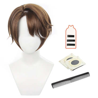 Honkai Star Rail Welt Yang Cosplay Wig - Rose Net, Heat Resistant Synthetic Fiber, Adjustable Size-Astricos