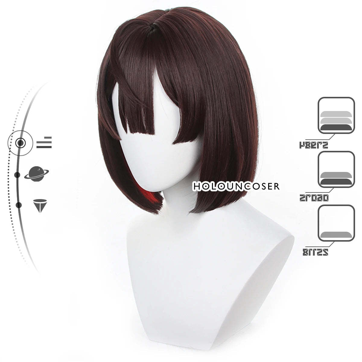 Honkai Star Rail Xueyi Cosplay Wig - Rose Net, Heat Resistant Synthetic Fiber, Adjustable Size-Astricos