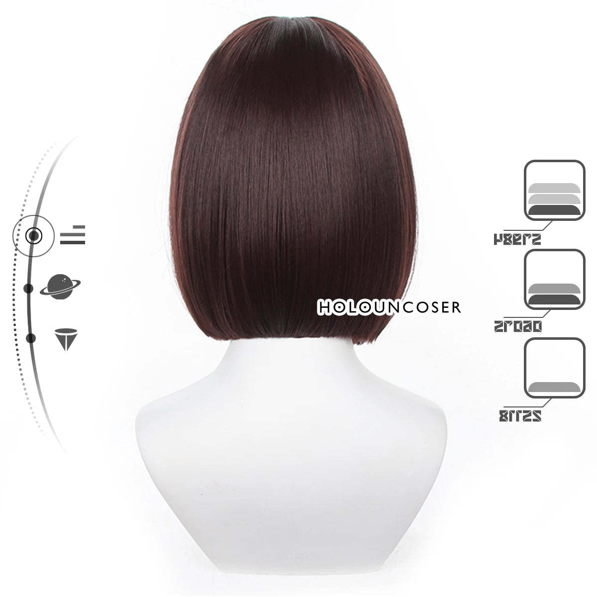 Honkai Star Rail Xueyi Cosplay Wig - Rose Net, Heat Resistant Synthetic Fiber, Adjustable Size-Astricos