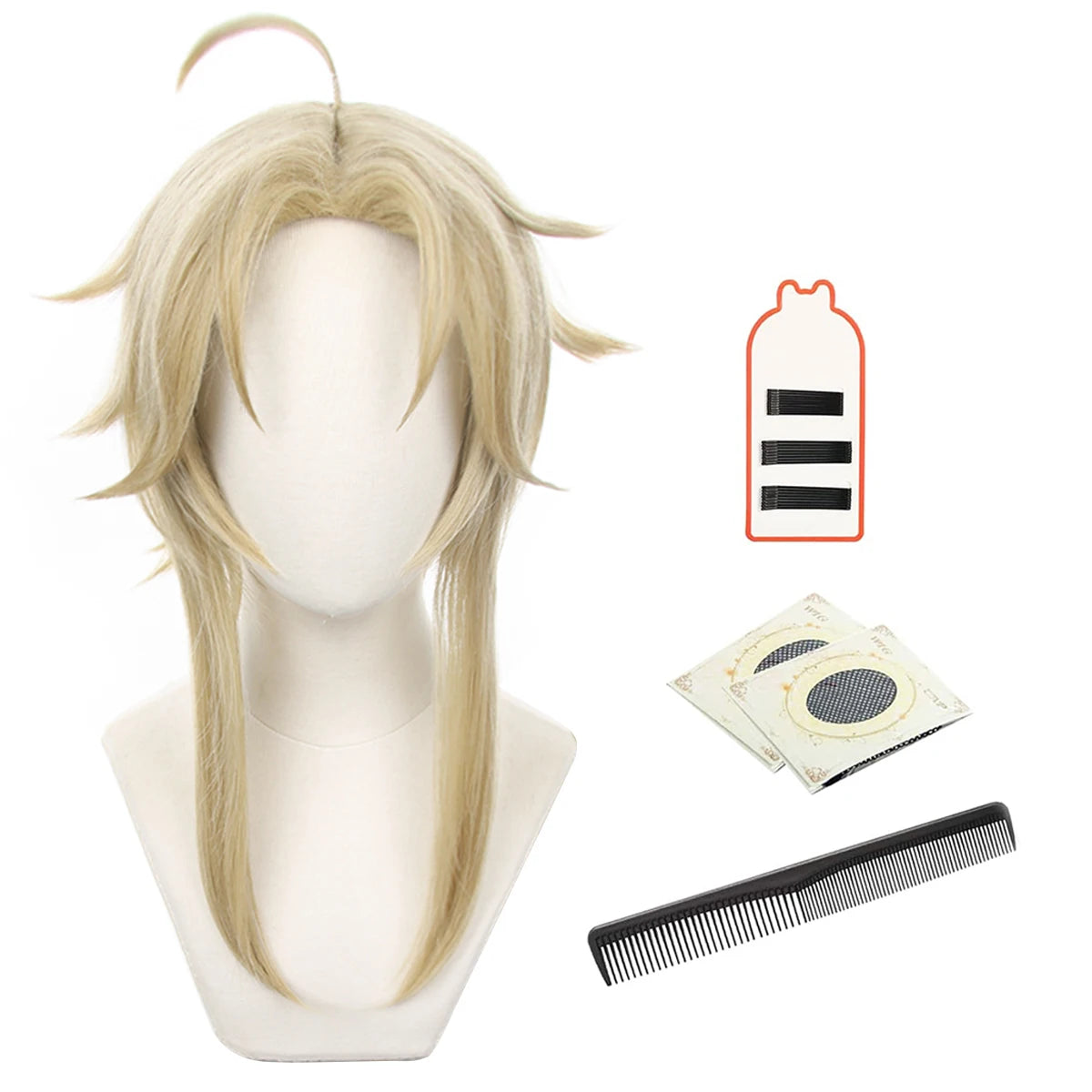 Honkai Star Rail Yanqing Cosplay Wig - Rose Net Heat Resistant Synthetic Fiber for Authentic Look-Astricos