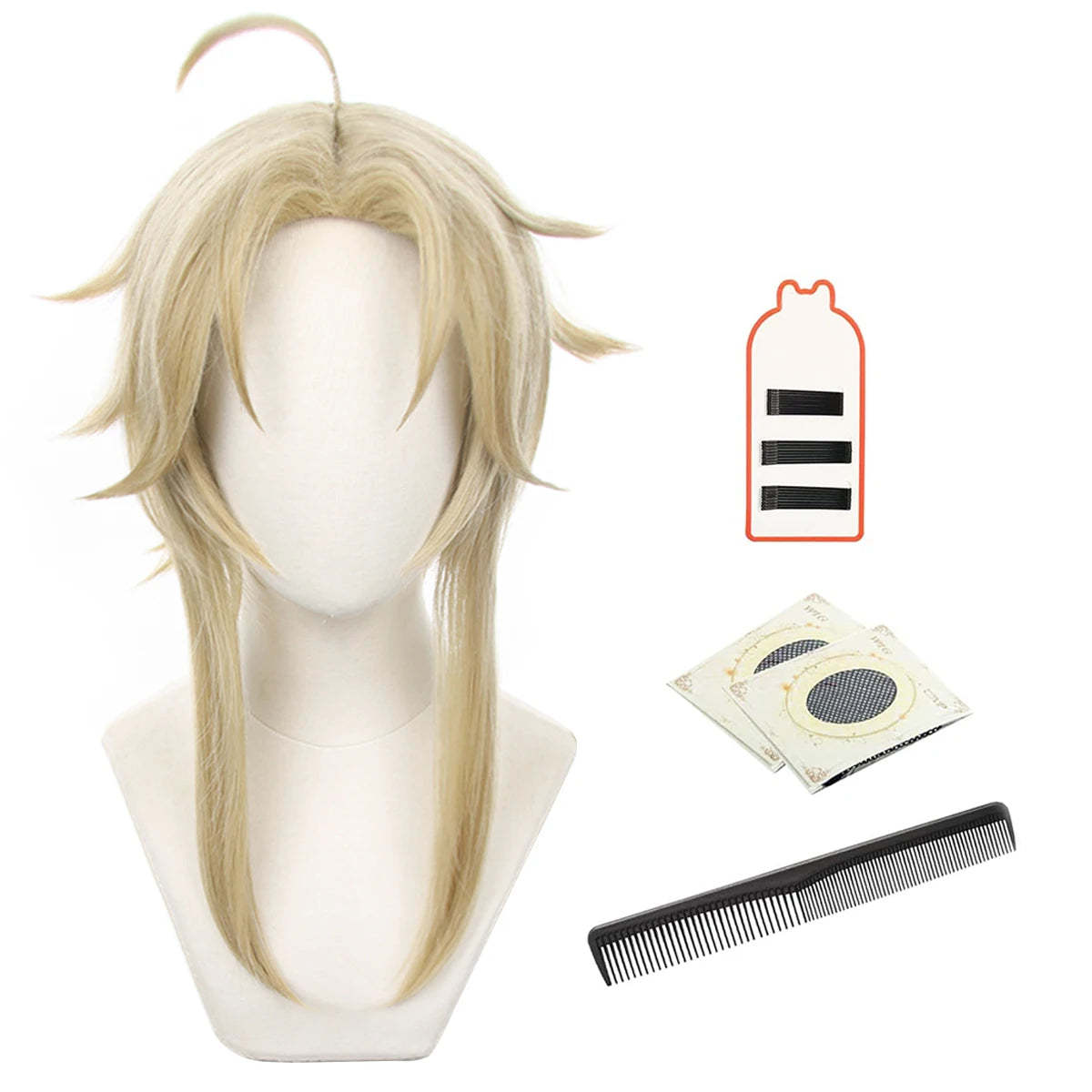 Honkai Star Rail Yanqing Cosplay Wig - Rose Net Heat Resistant Synthetic Fiber for Authentic Look-Astricos