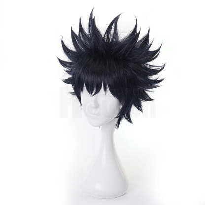 Jujutsu Kaisen JJK Fushiguro Megumi Cosplay Wig - Premium Synthetic Fiber, Adjustable Size for Halloween & Cosplay-Astricos