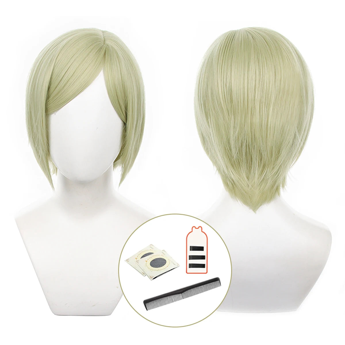 Jujutsu Kaisen Nanami Kento Cosplay Wig - Rose Net Synthetic Fiber, Adjustable Size for Halloween & Cosplay-Astricos
