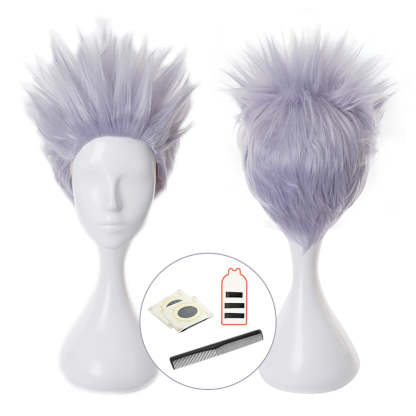 Jujutsu Kaisen Satoru Gojo Cosplay Wig - Adjustable Synthetic Fiber Wig for Halloween & Christmas-Astricos