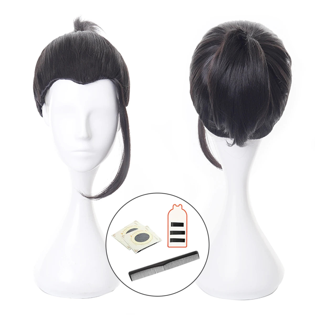 Jujutsu Kaisen JJK Suguru Geto Cosplay Wig - Rose Net Synthetic Fiber, Adjustable Size for Halloween & Christmas-Astricos