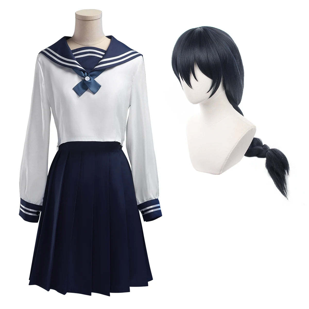 Jujutsu Kaisen Amanai Riko Cosplay Costume Wig & JK Skirt Set | Astricos-Astricos