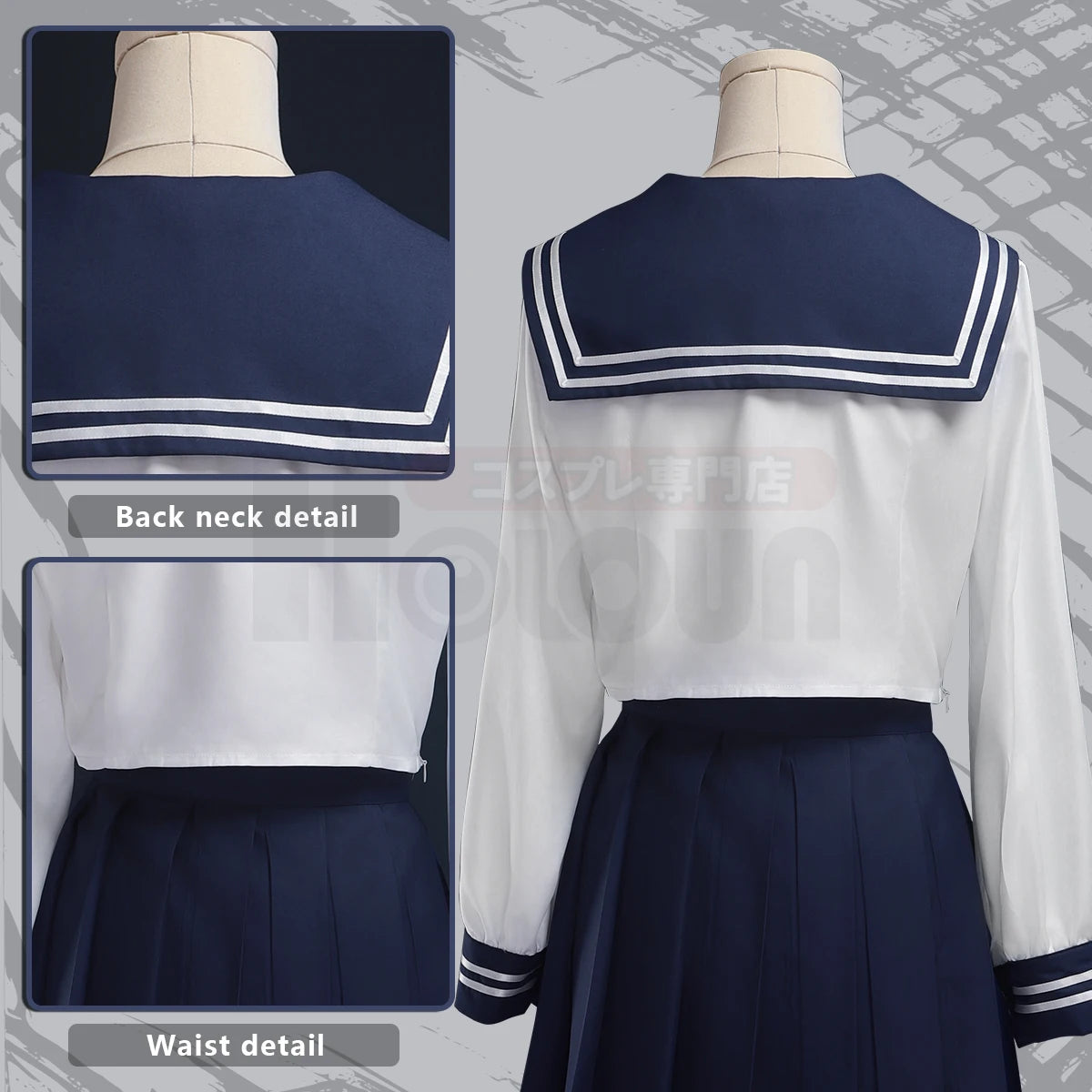 Jujutsu Kaisen Amanai Riko Cosplay Costume Wig & JK Skirt Set | Astricos-Astricos