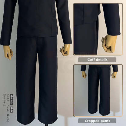 Jujutsu Kaisen JJK Inumaki Toge Cosplay Costume Wig Jacket Pants Dark Blue - Premium Quality-Astricos