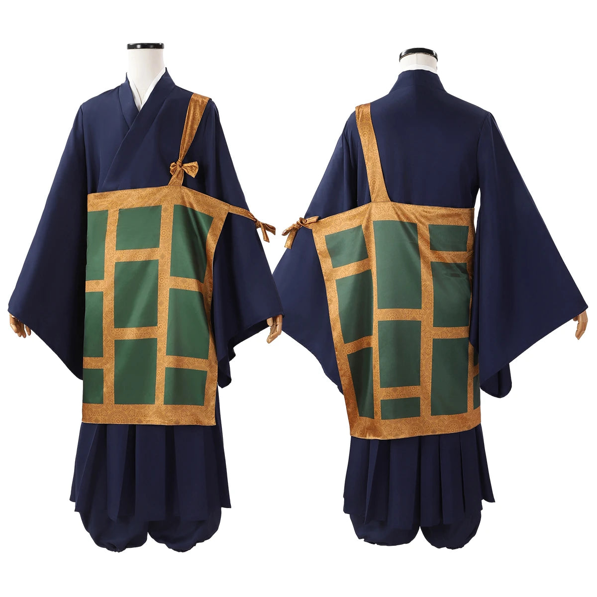 Jujutsu Kaisen Suguru Geto Cosplay Costume - Dark Blue Kimono, Wig, Top, Skirt, Pants, Cassock Set-Astricos