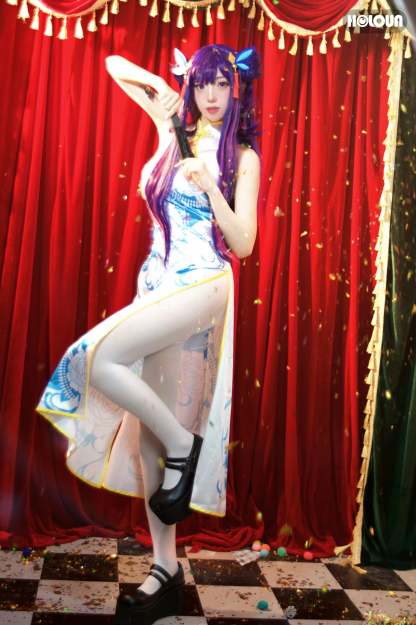 OSHI NO KO Anime Ai Hoshino Cosplay Costume - Cheongsam Chi-pao Sleeveless Dress-Astricos