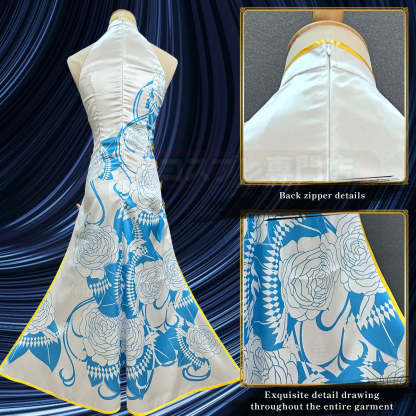 OSHI NO KO Anime Ai Hoshino Cosplay Costume - Cheongsam Chi-pao Sleeveless Dress-Astricos
