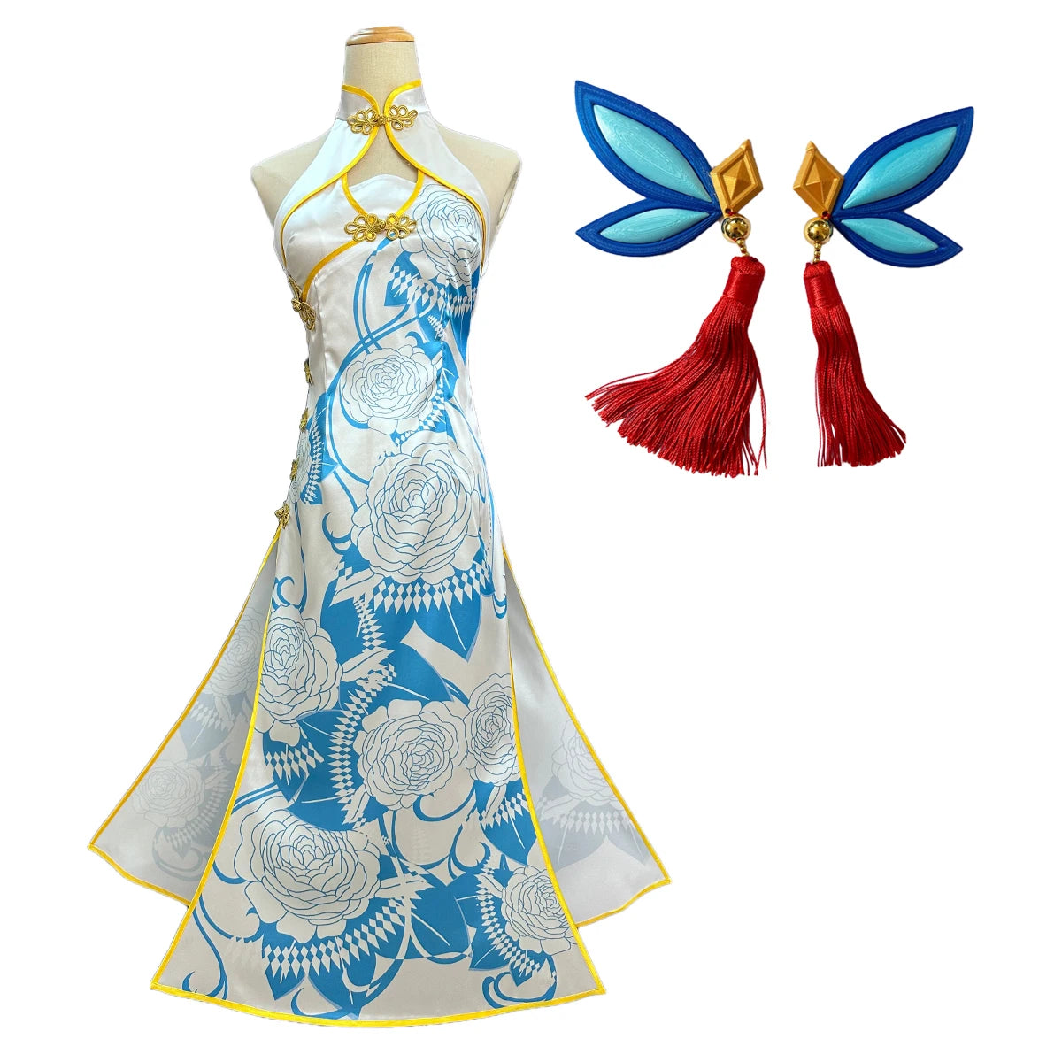 OSHI NO KO Anime Ai Hoshino Cosplay Costume - Cheongsam Chi-pao Sleeveless Dress-Astricos