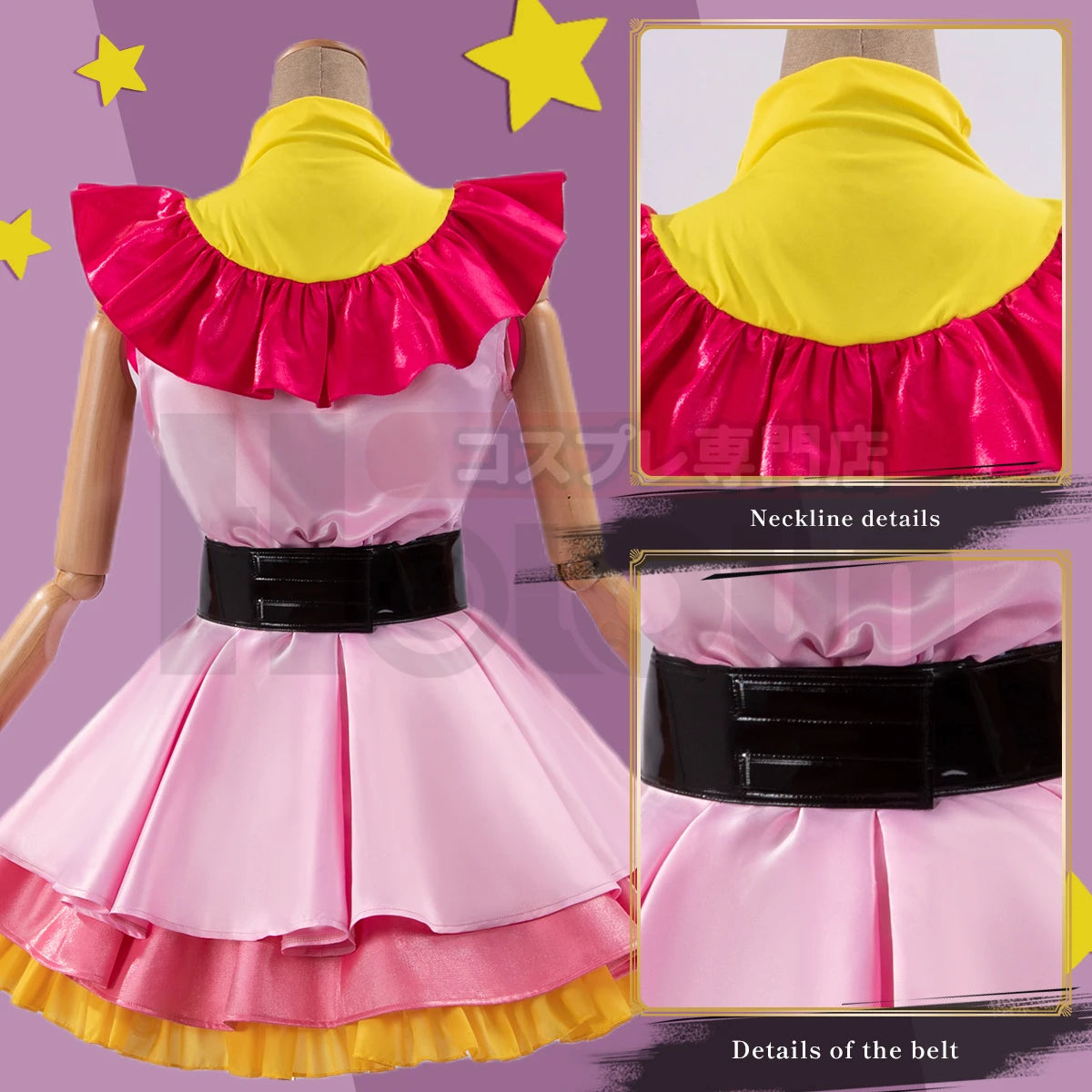 OSHI NO KO Ai Hoshino Cosplay Costume Wig & Lolita Dress Set with Bunny Hairpin - Astricos-Astricos
