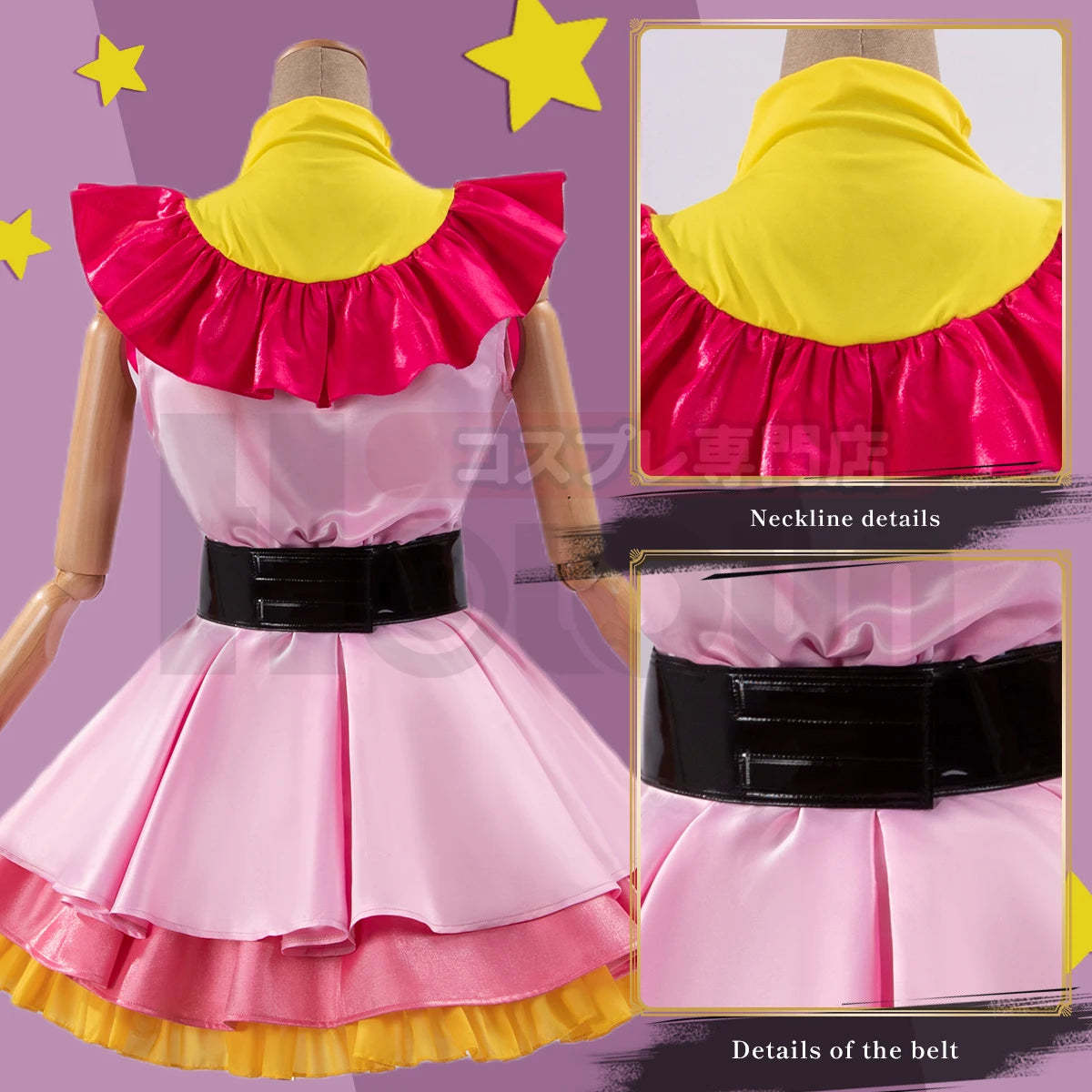 OSHI NO KO Ai Hoshino Cosplay Costume Wig & Lolita Dress Set with Bunny Hairpin - Astricos-Astricos