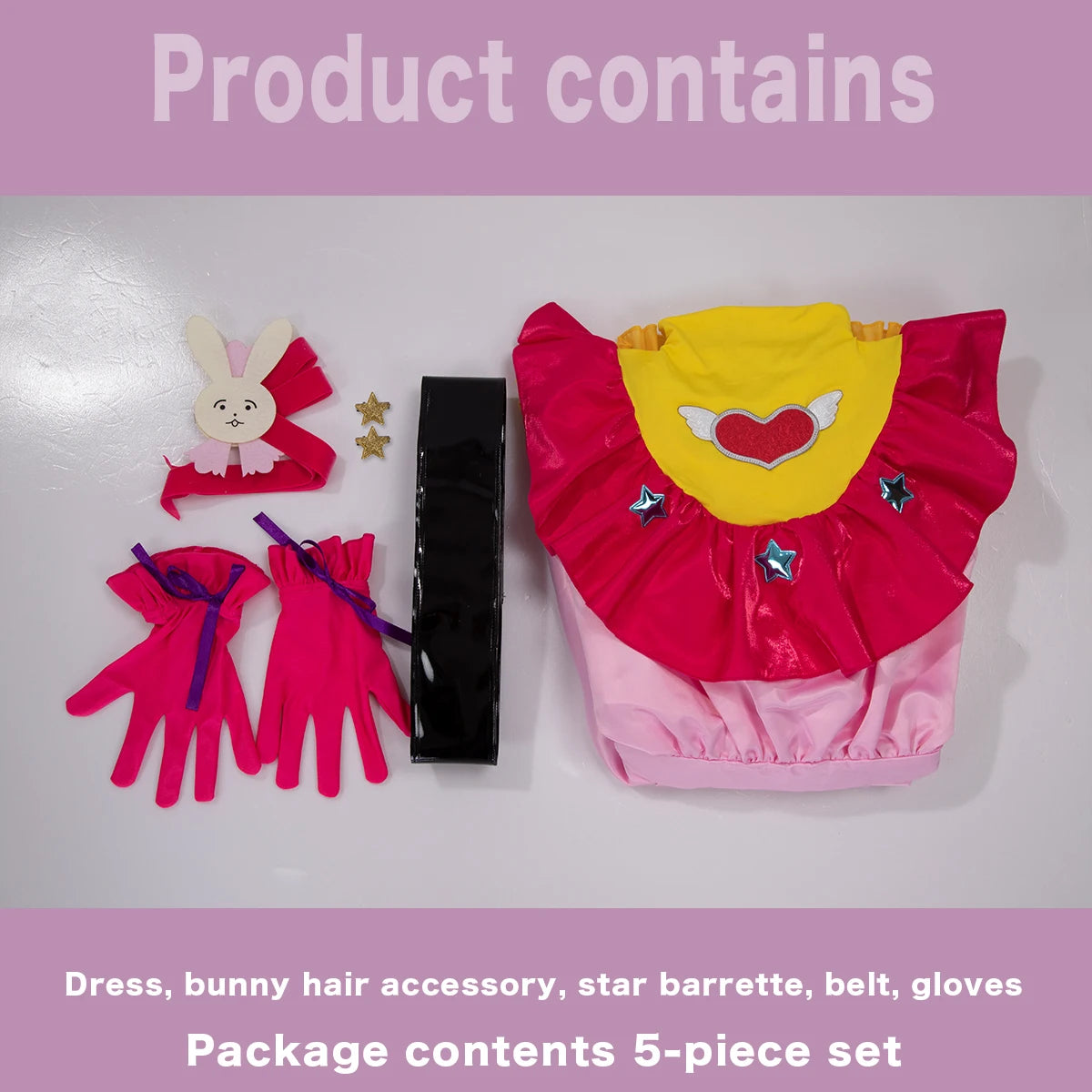 OSHI NO KO Ai Hoshino Cosplay Costume Wig & Lolita Dress Set with Bunny Hairpin - Astricos-Astricos