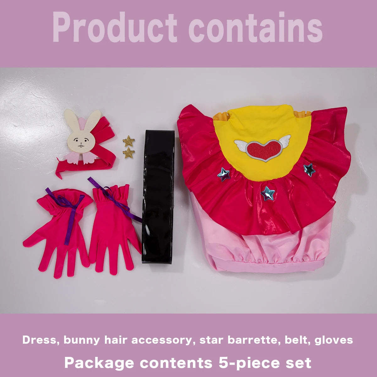 OSHI NO KO Ai Hoshino Cosplay Costume Wig & Lolita Dress Set with Bunny Hairpin - Astricos-Astricos