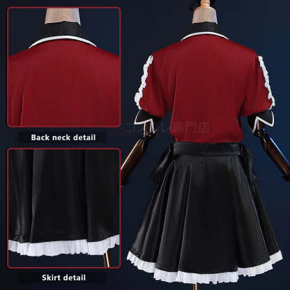 OSHI NO KO Anime Arima Kana Cosplay Costume Wig, Shirt, Skirt, Rose Net Synthetic Fiber Halloween Outfit-Astricos