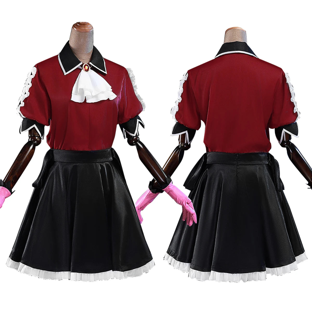 OSHI NO KO Anime Arima Kana Cosplay Costume Wig, Shirt, Skirt, Rose Net Synthetic Fiber Halloween Outfit-Astricos