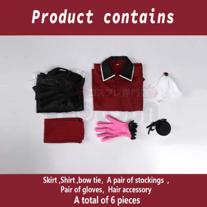 OSHI NO KO Anime Arima Kana Cosplay Costume Wig, Shirt, Skirt, Rose Net Synthetic Fiber Halloween Outfit-Astricos