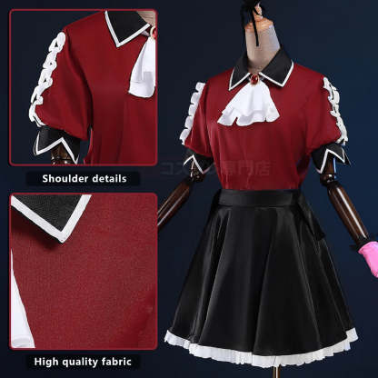 OSHI NO KO Anime Arima Kana Cosplay Costume Wig, Shirt, Skirt, Rose Net Synthetic Fiber Halloween Outfit-Astricos