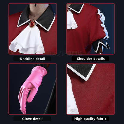 OSHI NO KO Anime Arima Kana Cosplay Costume Wig, Shirt, Skirt, Rose Net Synthetic Fiber Halloween Outfit-Astricos