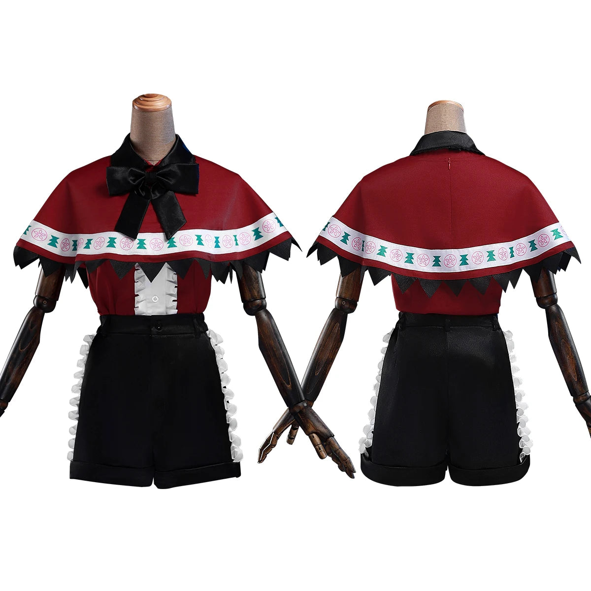 OSHI NO KO Anime Mem-Cho Cosplay Costume Set with Wig, Shawl, Shorts, and Rose Net - Synthetic Fiber for Halloween & Christmas-Astricos