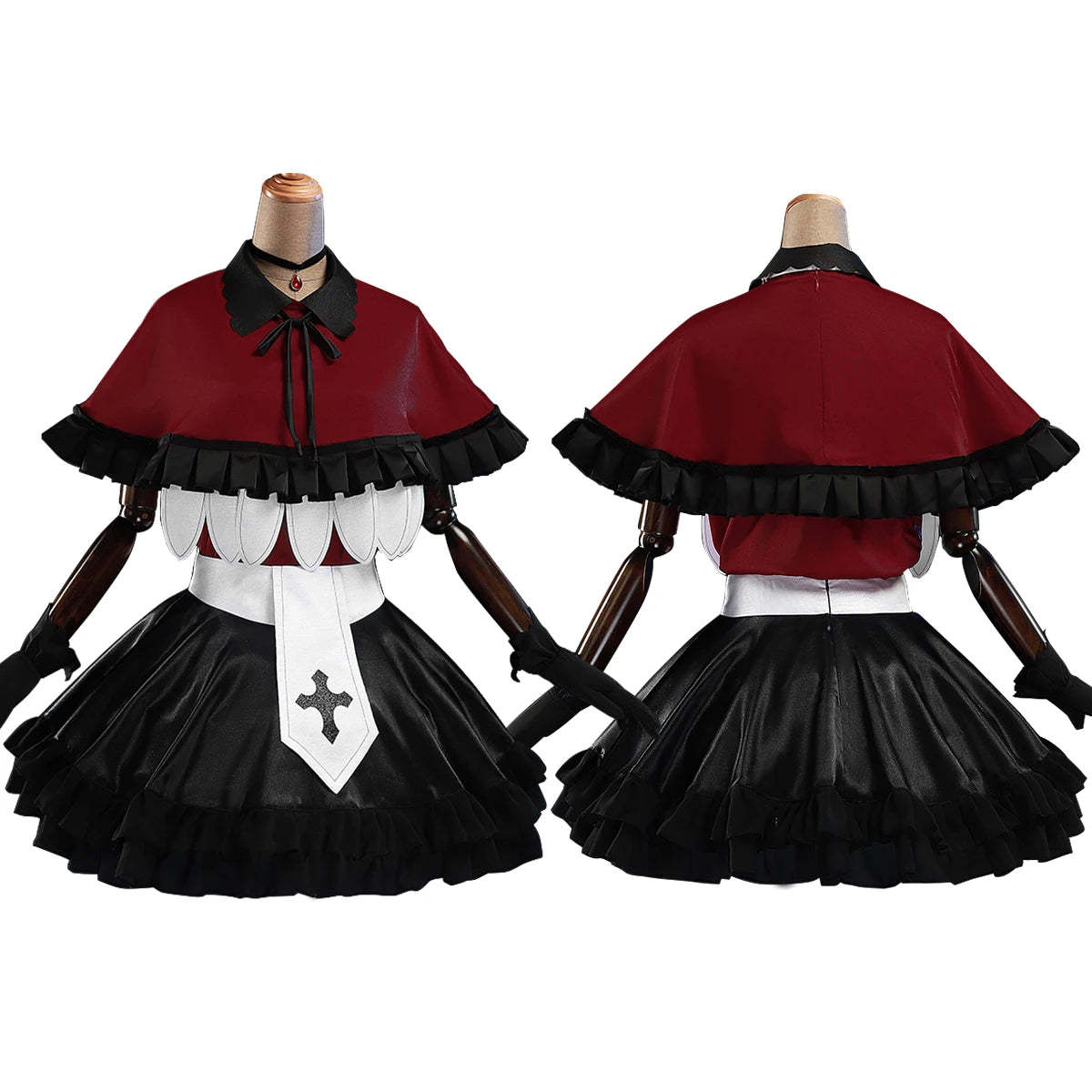 OSHI NO KO Anime Ruby Hoshino Cosplay Costume Set with Wig, Shirt, Shawl, and Skirt-Astricos