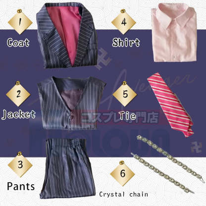 Bonten Haruchiyo Sanzu Tokyo Anime Cosplay Costume 6PCS Sets for Halloween & Casual Wear-Astricos