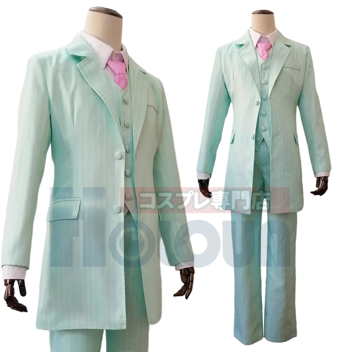 Bonten Rindo Haitani Ran Cosplay Costume - Tokyo Anime Blue Green Suit for Halloween & Casual Wear-Astricos